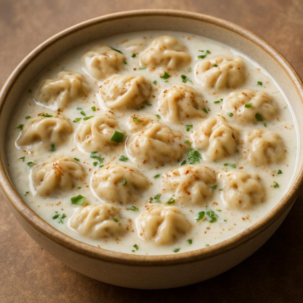 Entree: Syria – Euphrates Valley – شيش برك ➤ Shish Barak (Yogurt-based stew with small spiced meat dumplings) recipe