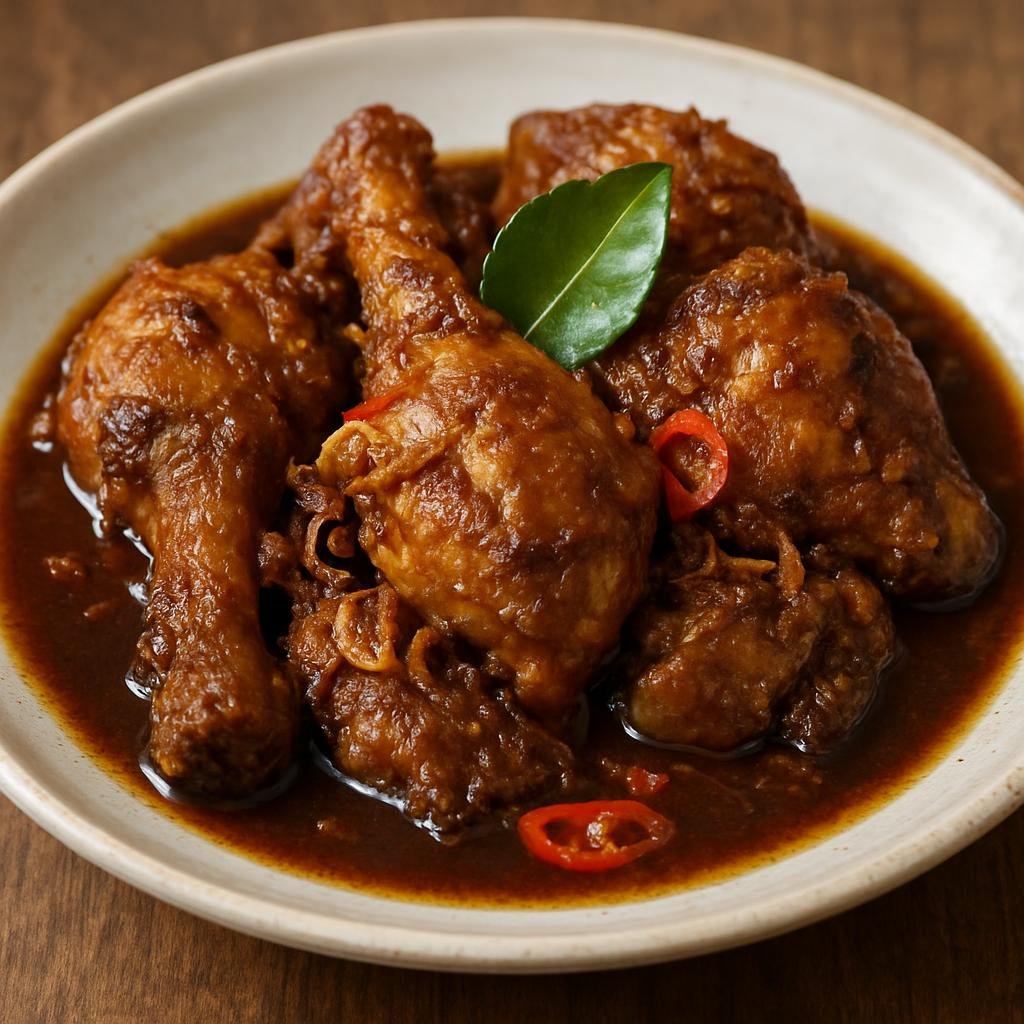Entree: Indonesia – Betawi Jakarta – Ayam Sampyok (Betawi-style braised chicken in sweet soy and aromatic spice paste) recipe