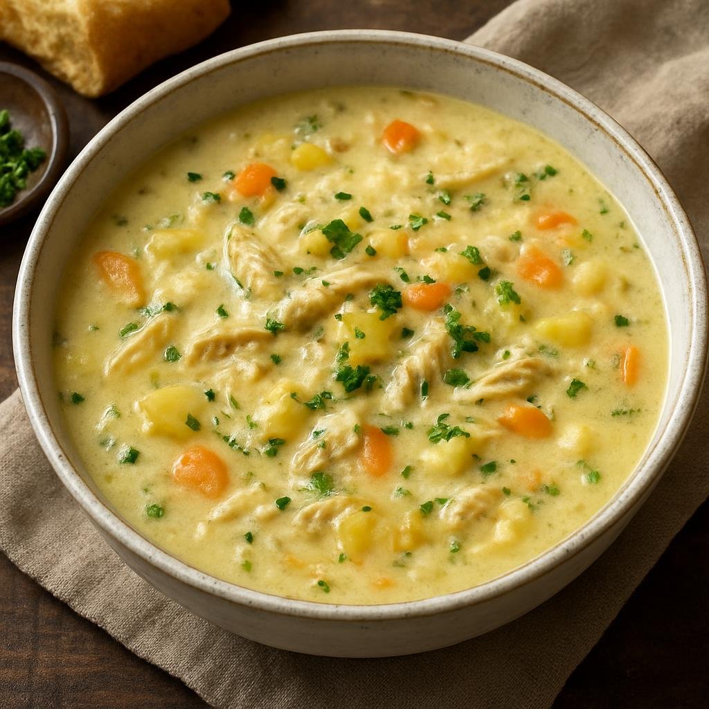 Entree: Bosnia and Herzegovina – Southern Culinary Region – Begova čorba (Hearty Bosnian chicken and vegetable soup thickened with a creamy egg-and-flour liaison) recipe