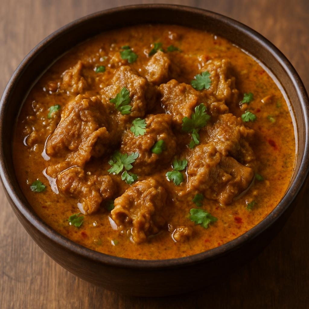 Entree: Pakistan – Kashmir / Gilgit-Baltistan – ماچگند ➤ Matschgand (Traditional Kashmiri slow-cooked lamb stew seasoned with local fragrant spices and yogurt) recipe