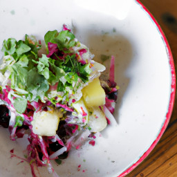Salad: United States – Crisp Jicama and Pineapple Herb Slaw with Cane Vinegar recipe