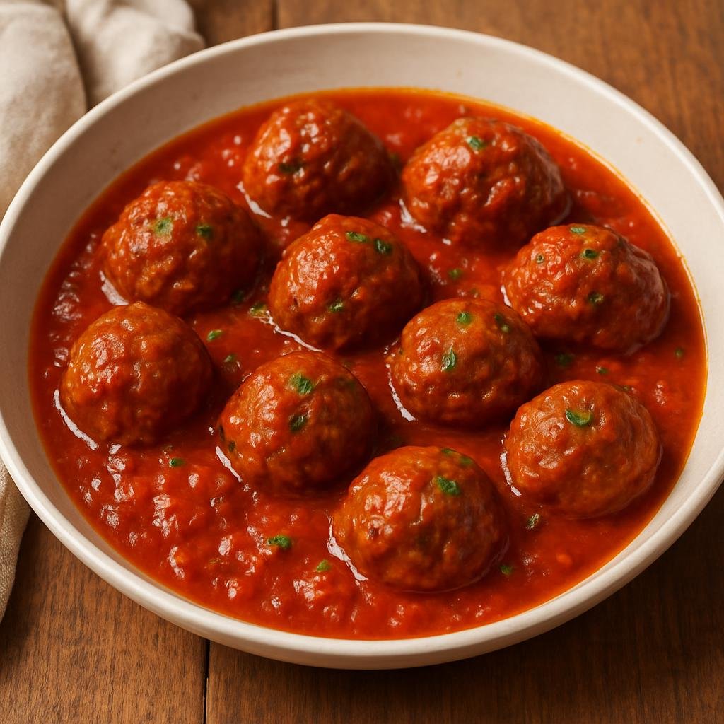 Entree: Belgium – Flanders – Balletjes in Tomatensaus (Belgian meatballs braised in a savory tomato sauce) recipe
