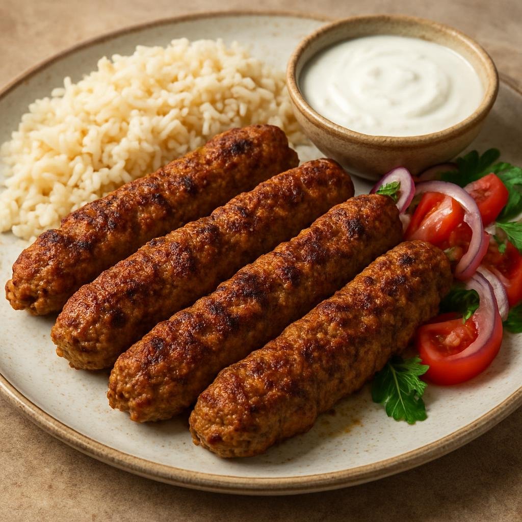 Entree: Syria – Syrian Kurdish Cuisine – كباب هندي ➤ Kabāb Hindī (Spiced ground lamb kebabs combining Syrian Kurdish seasonings with Indian-style warm spices) recipe