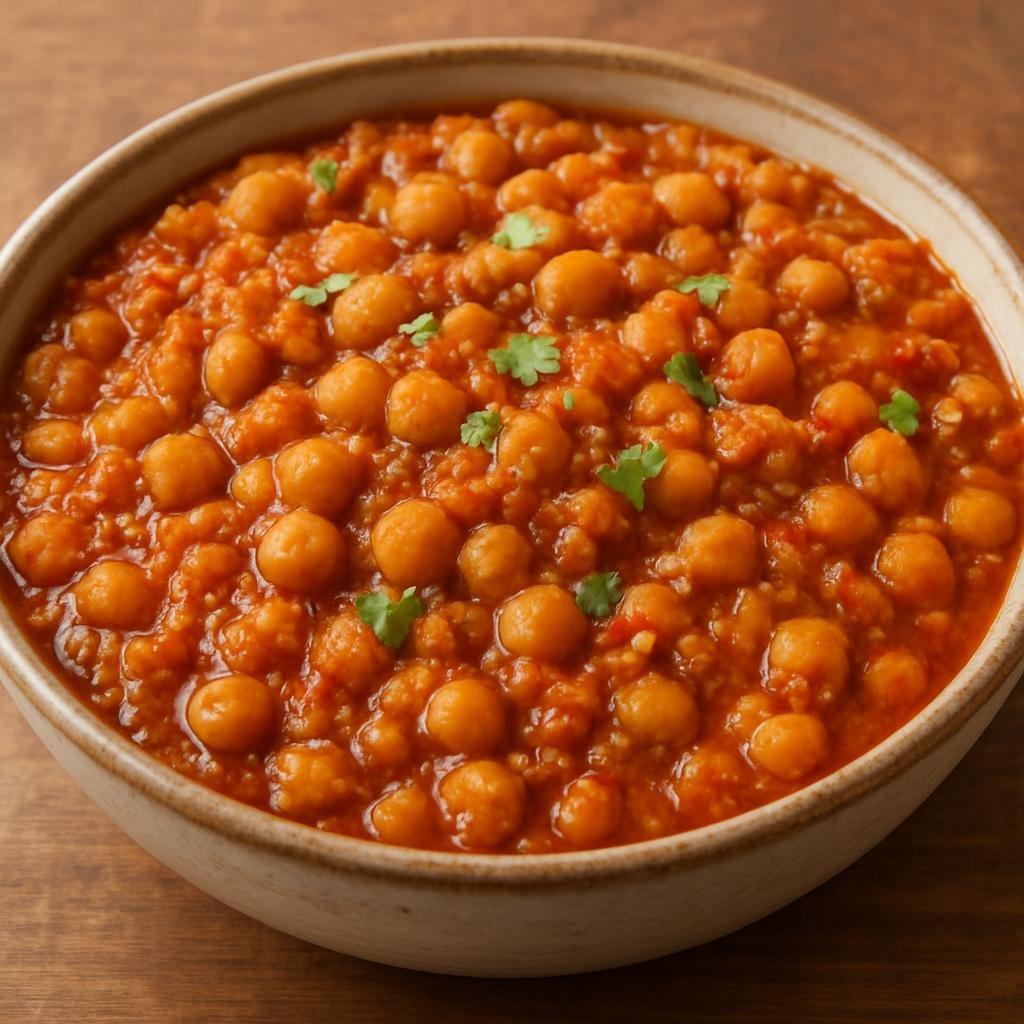 Entree: India – Bihar & Jharkhand – चना गुघनी ➤ Chana Ghugni (Spiced, lightly mashed stew of chickpeas cooked with onions, tomatoes, and regional spices) recipe