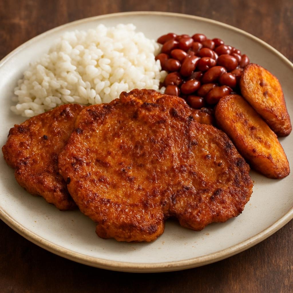Entree: Colombia – Cauca & Valle – Chuleta Valluna (Thin, seasoned pan-fried pork chops prepared in the Valle del Cauca style) recipe
