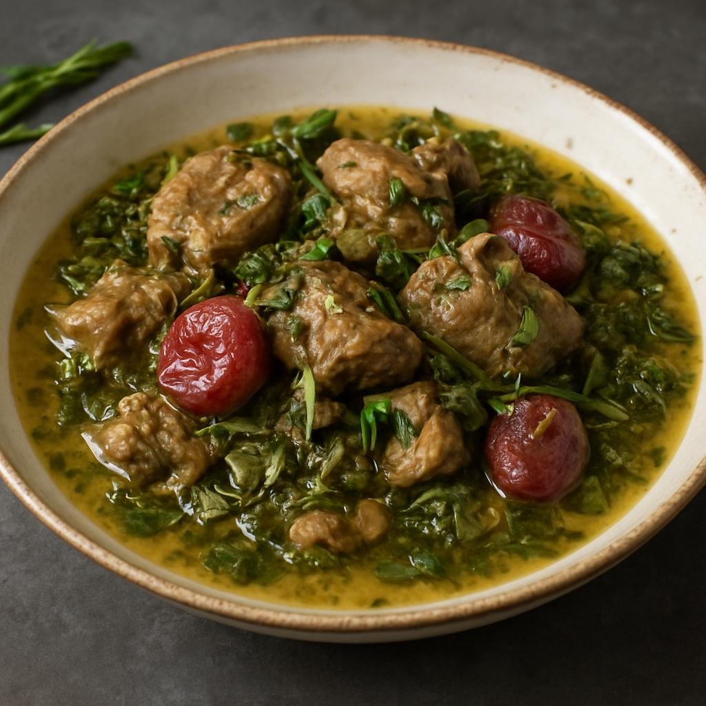Entree: Georgia – Tbilisi & Eastern Georgia – ჩაქაფული ➤ Chakapuli (Georgian lamb stew braised with tarragon, white wine, and sour plums) recipe