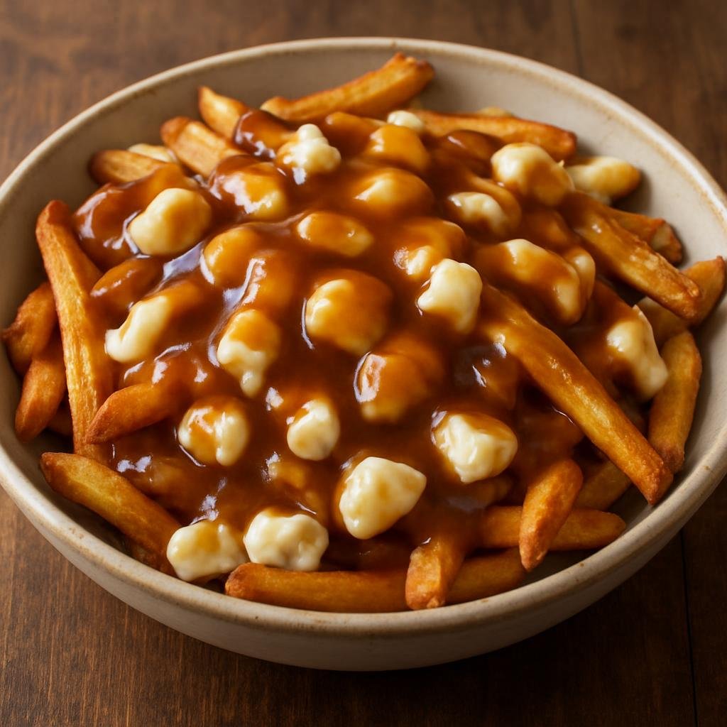 Entree: Canada – Interior British Columbia – Poutine (French fries topped with fresh cheese curds and hot brown gravy) recipe