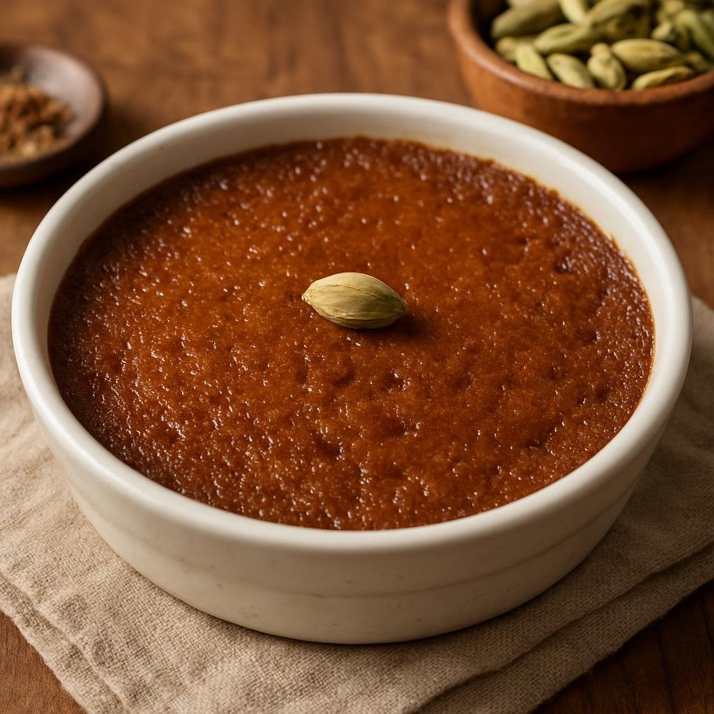 Entree: Sri Lanka – Sri Lankan Muslim Cuisine – Watalappam (Spiced steamed coconut-and-jaggery custard traditionally flavored with cardamom) recipe
