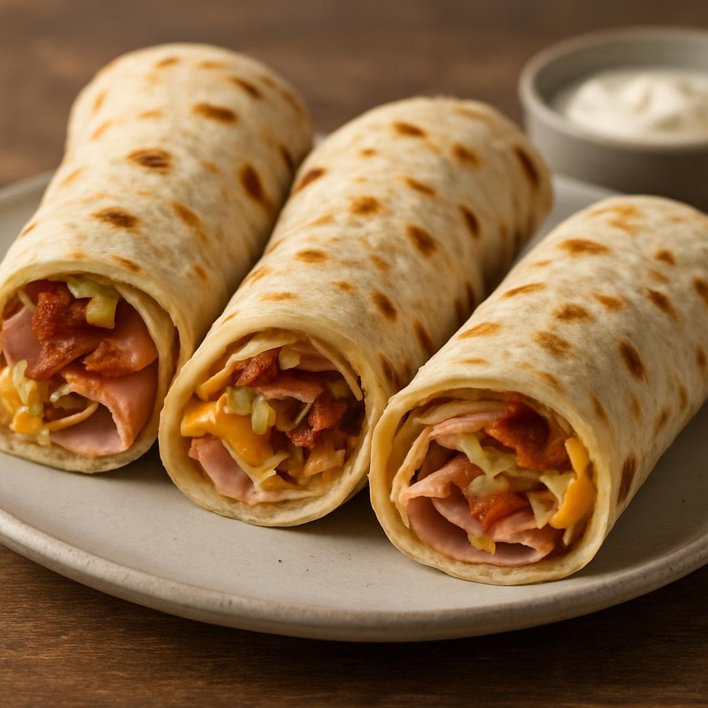Entree: United States – Upper Midwest – Lefse Wrap (Thin potato flatbreads rolled with savory fillings) recipe