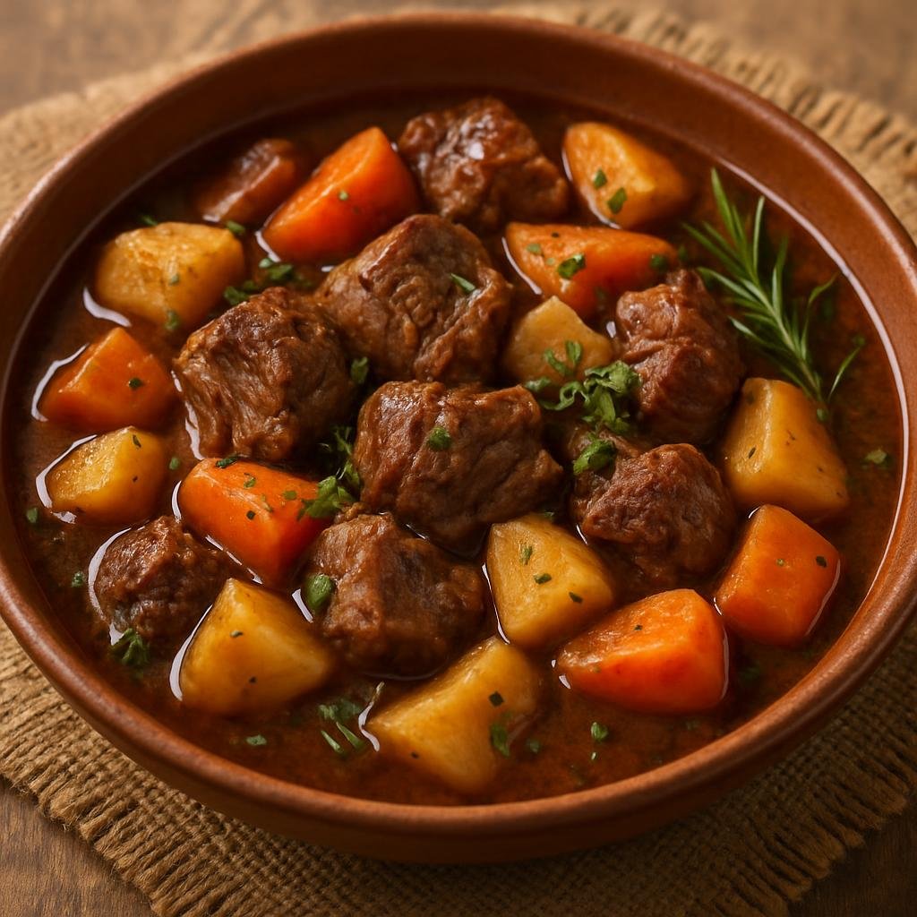 Entree: Argentina – Cuyo – Cazuela de Cordero (Hearty slow-cooked Cuyo-style lamb stew with root vegetables and regional herbs) recipe