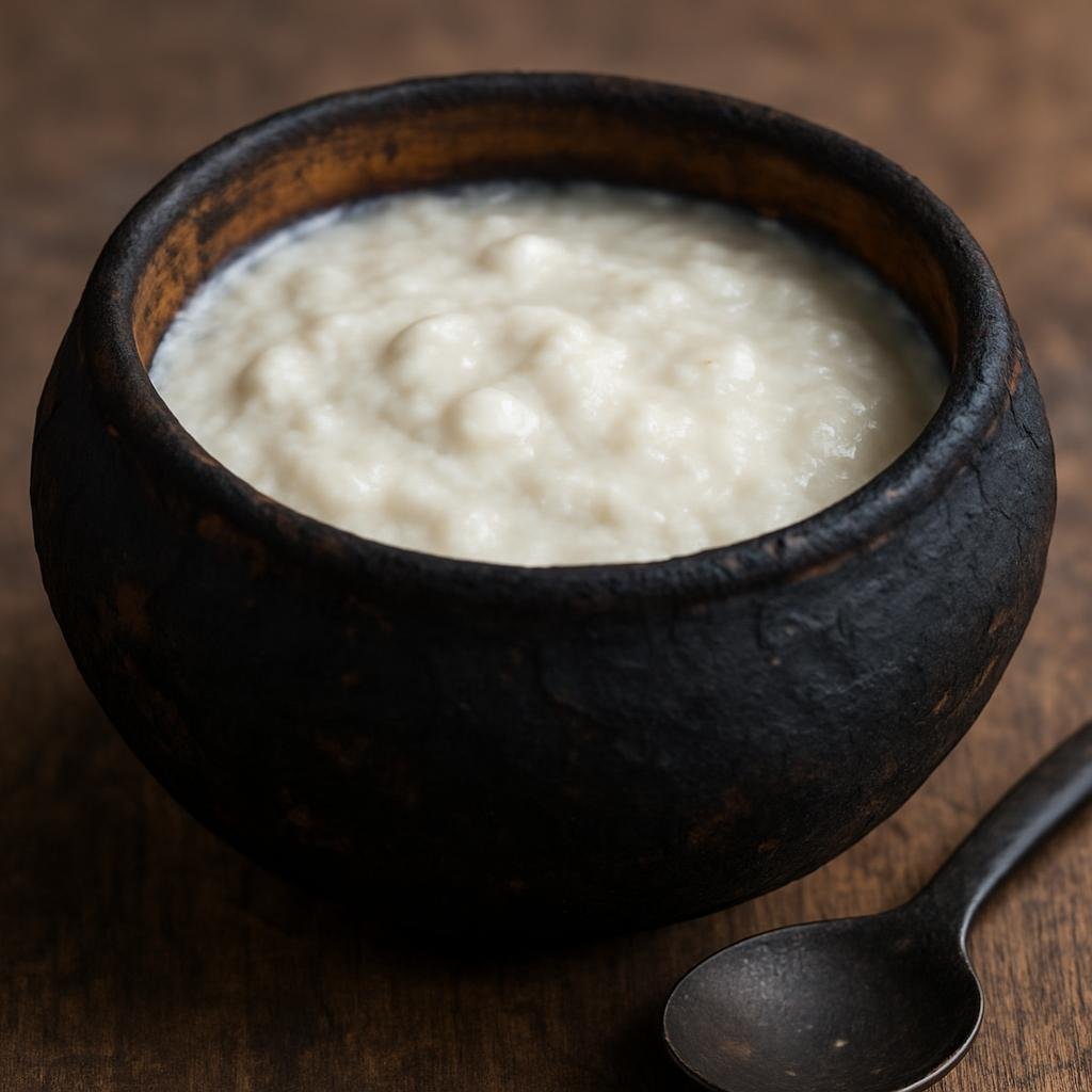 Entree: Kenya – Western Kenya – Mursik (Smoked, fermented cow’s milk prepared in a charred gourd and served as a traditional Kalenjin staple) recipe