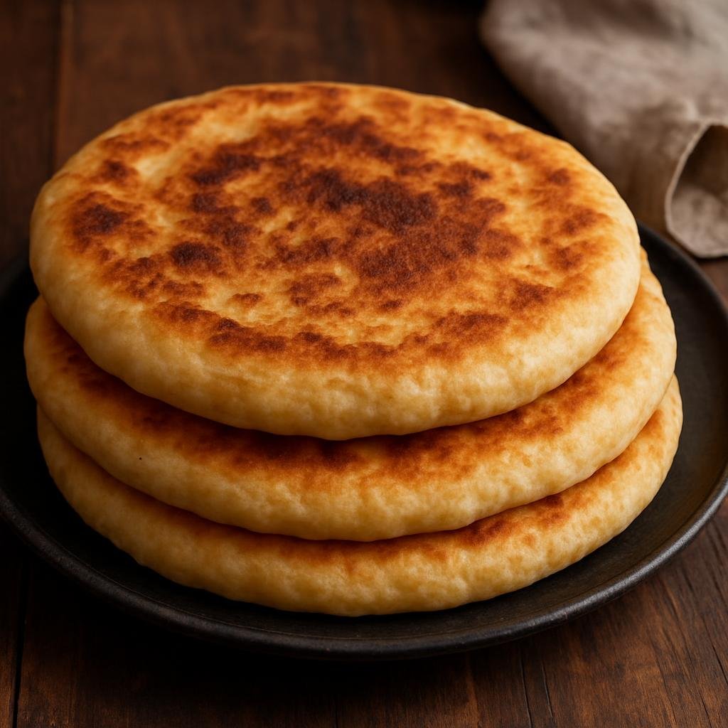 Entree: Nigeria – Kanuri Northeast – Gurasa (Thick round leavened flatbread cooked on a hot griddle, a staple in Kanuri households) recipe
