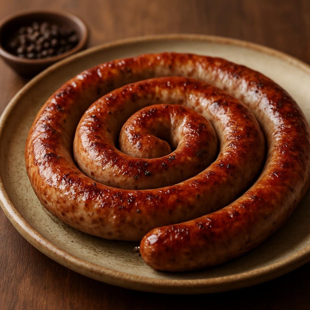 Entree: United Kingdom – England - North – Cumberland Sausage (Traditional coiled fresh pork sausage seasoned with cracked pepper and warming spices from northern England) recipe
