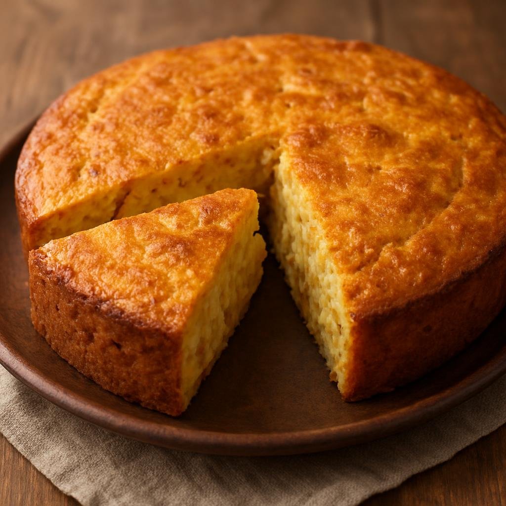 Entree: Argentina – Northeast Argentina – Sopa Paraguaya (Dense savory Paraguayan-style cornbread made with cornmeal, cheese, eggs, and sautéed onions) recipe