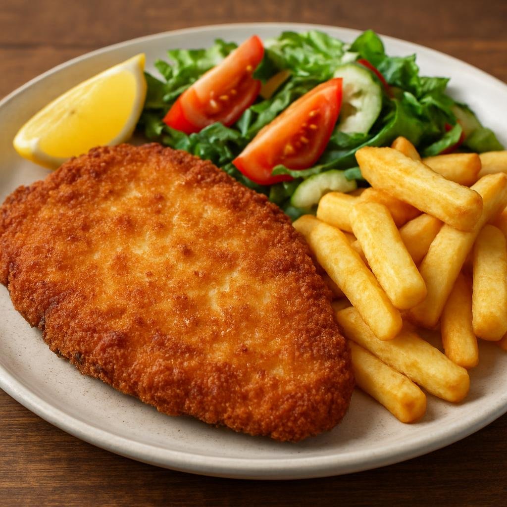 Entree: Australia – South Australia – Barossa Valley Chicken Schnitzel (Breaded and pan-fried chicken cutlets in the German-Australian style of the Barossa wine region) recipe