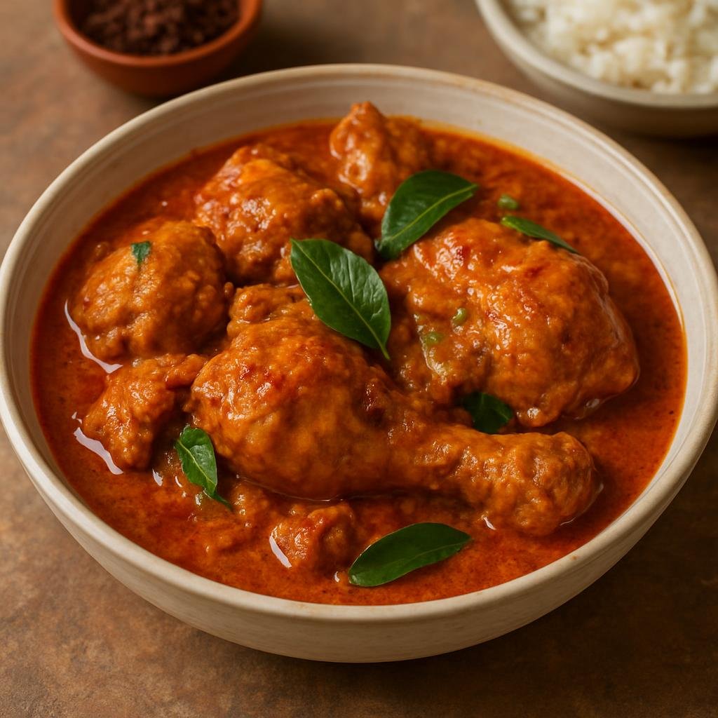 Entree: Malaysia – Peranakan / Nyonya – Nyonya Curry Kapitan (A rich Peranakan coconut-based chicken curry made with a fragrant candlenut and spice paste) recipe