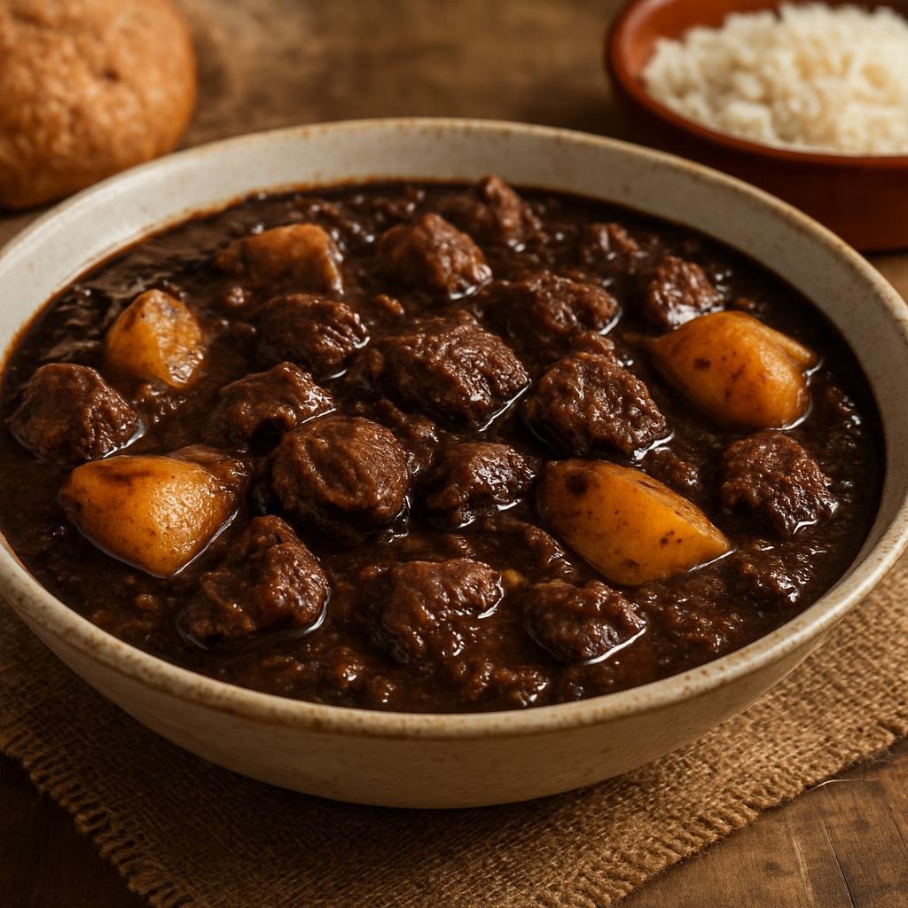 Entree: Portugal – Minho – Papas de Sarrabulho (Hearty Minho pork-and-potato blood stew) recipe