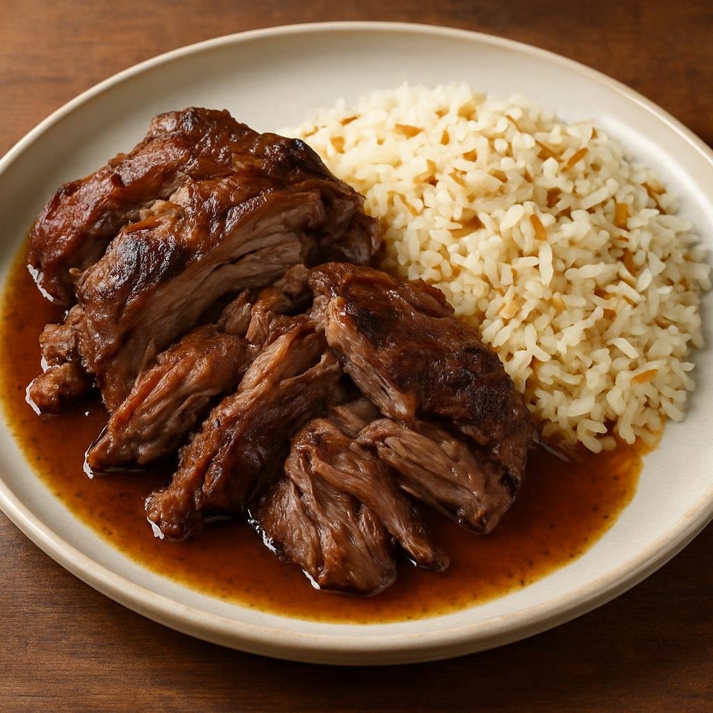 Entree: Turkey – Istanbul – Kuzu Tandir (Slow-roasted lamb prepared until meltingly tender, served with its reduced pan juices and rice pilaf) recipe