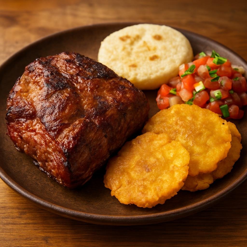 Entree: Colombia – Llanos – Ternera a la Llanera (Open-fire roasted veal from the Llanos, marinated and slow-cooked over wood fire or roasted in the oven) recipe