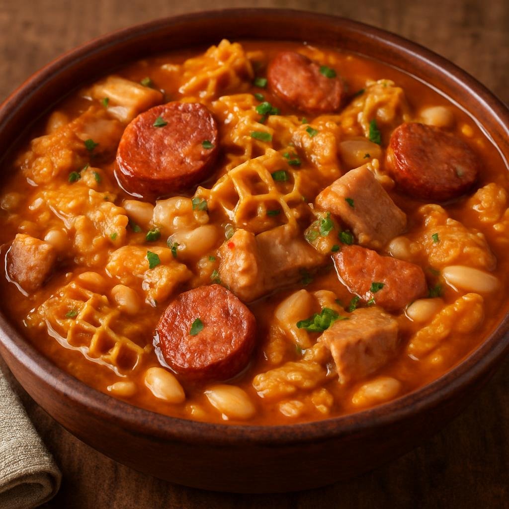 Entree: Portugal – Porto & North – Tripas à Moda do Porto (Hearty Porto-style tripe and white bean stew with pork and smoked sausage) recipe