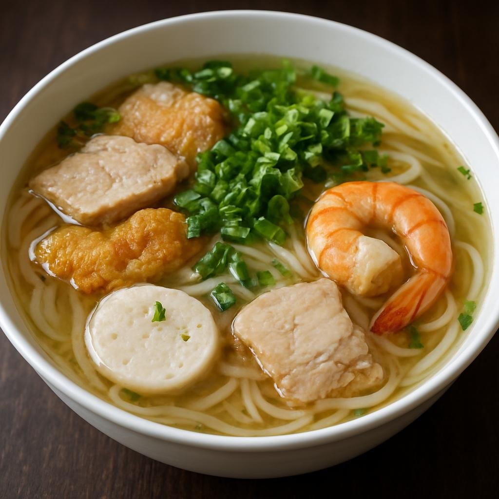 Entree: Vietnam – Saigon / Ho Chi Minh City – Hủ Tiếu Nam Vang (Saigon-style clear pork and mixed seafood rice noodle soup) recipe