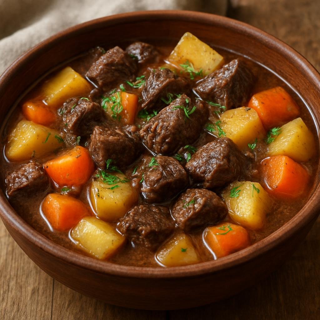 Entree: Russia – Far East Russia – Рагу из чукотской оленины ➤ Ragu iz chukotskoy oleniny (Hearty braised reindeer stew with root vegetables typical of Chukotka) recipe