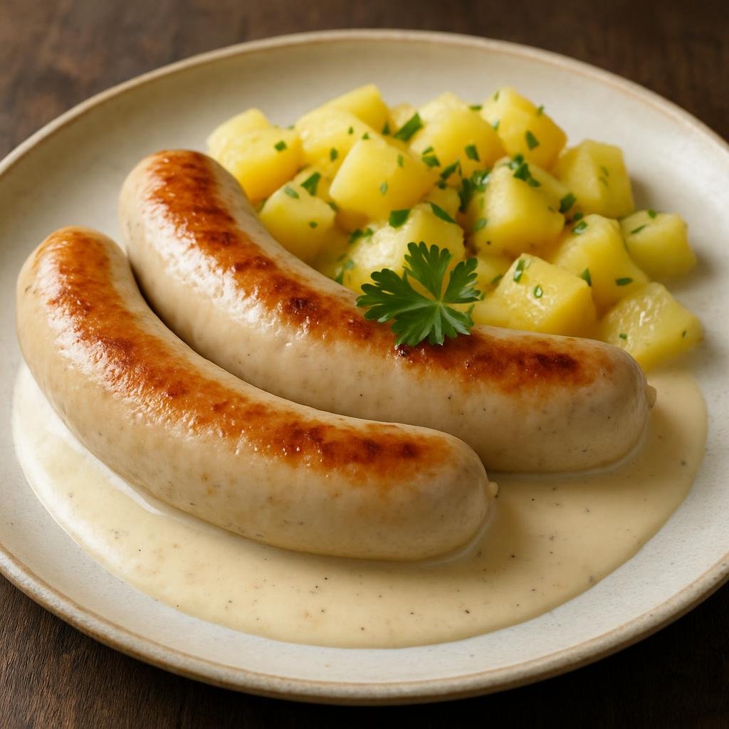 Entree: France – Champagne – Boudin Blanc de Rethel (Traditional pale pork and cream sausage poached and lightly seared, typical of Rethel in Champagne) recipe